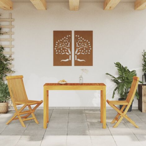 Garten-Esstisch 110x55x75 cm Massivholz Akazie vidaXL