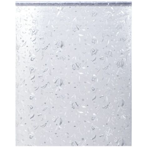 Fensterfolie Matt Milchglasfolie Sichtschutzfolie Glasdekor Blumenmuster vidaXL