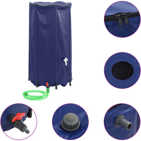 Wassertank mit Wasserhahn Faltbar 250 L PVC vidaXL