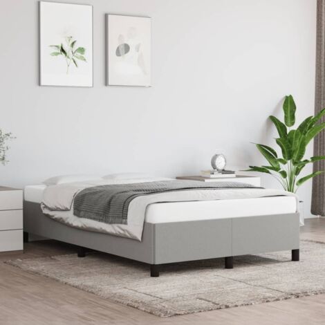 Bettgestell Hellgrau 120x190 cm Stoff (1/5)