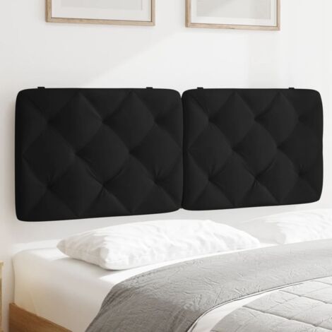 Kopfteil-Kissen Schwarz 140 cm Samt vidaXL