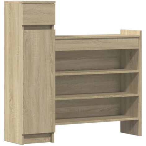 vidaXL Schuhschrank Sonoma-Eiche 100,5x28x100 cm Holzwerkstoff