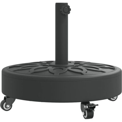 Sonnenschirmständer mit Rollen für Ø38/48 mm Mast 27 kg Rund vidaXL