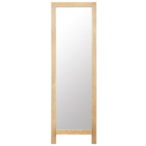 f/ür Badezimmer yorten Standspiegel Massivholz Eiche 48 x 46,5 x 150 cm B x T x H Schlafzimmer oder Flur