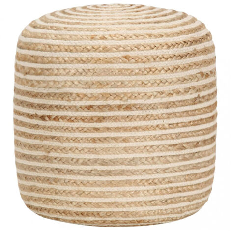 Handgefertigter Sitzpuff 40 x 45 cm Jute vidaXL
