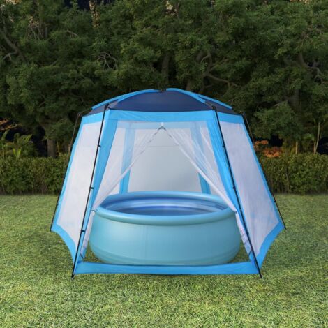 vidaXL Poolzelt Gewebe 500x433x250 cm Blau