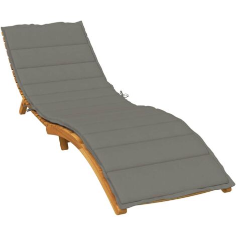 Sonnenliegen-Auflage Melange Dunkelgrau 200x60x4 cm Stoff vidaXL (1/5)