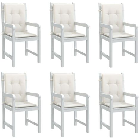 vidaXL Niedriglehner-Auflagen 6 Stk. Melange Creme 100x50x4 cm Stoff