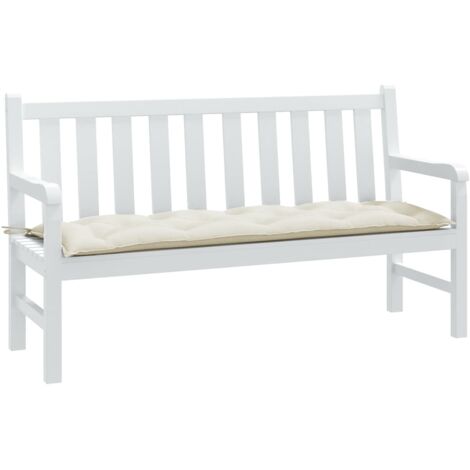 Gartenbank-Auflage Melange Creme 150x50x7 cm Stoff vidaXL