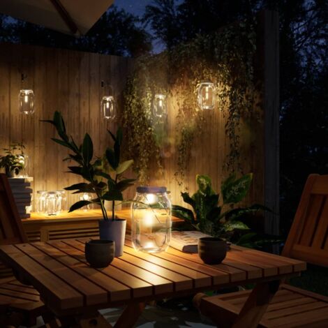 Solarleuchten Einmachglas-Design 12 Stk. Warmweiß vidaXL (1/5)
