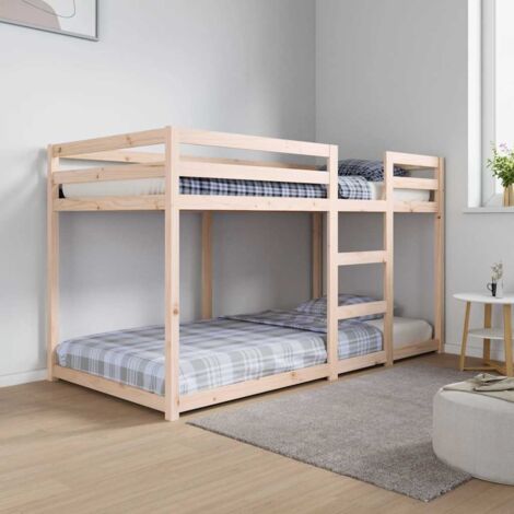 Etagenbett ohne Matratze 90x190 cm Massivholz Kiefer vidaXL
