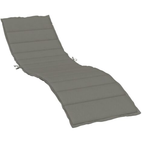 Sonnenliegen-Auflage Melange Dunkelgrau 200x70x4 cm Stoff vidaXL (1/5)
