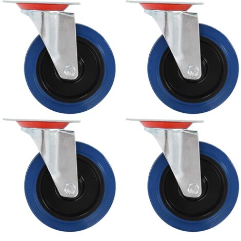 vidaXL 4x Lenkrolle Bolzenloch 50 mm Transportrollen Möbelrollen Laufrollen 