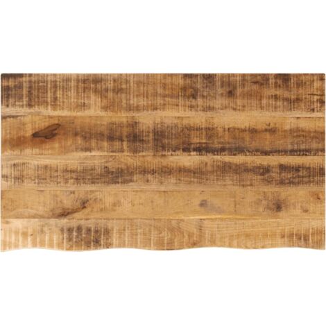 Tischplatte 100x60x2,5 cm Baumkante Massivholz Raues Mangoholz vidaXL