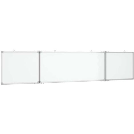 Magnetisches Whiteboard Klappbar 200x40x1,7 cm Aluminium vidaXL102915