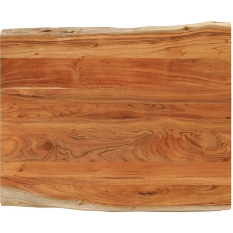Tischplatte 100x80x2,5cm Rechteckig Massivholz Akazie Baumkante vidaXL