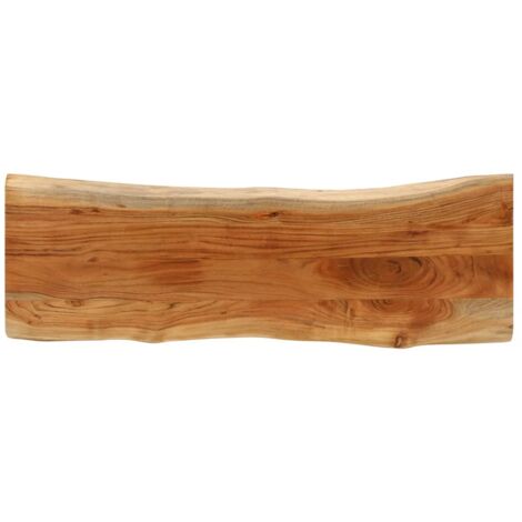 Tischplatte 110x40x3,8cm Rechteckig Massivholz Akazie Baumkante vidaXL