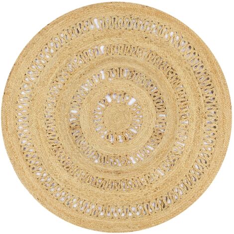 Teppich Handgefertigt Jute Geflochten 120 cm vidaXL