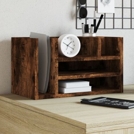 Schreibtisch-Organizer Räuchereiche 44,5x24x25 cm Holzwerkstoff vidaXL
