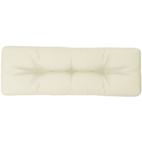 Palettenkissen Creme 120x40x12 cm Stoff vidaXL