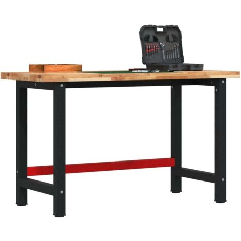 Werkbank 140x60x83 cm Massivholz Akazie Rechteckig vidaXL (1/5)