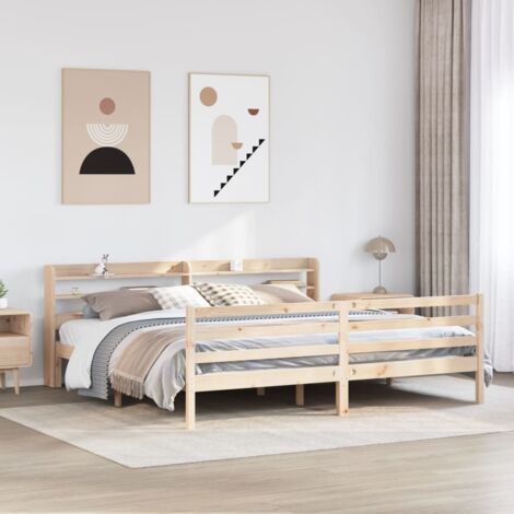 Bettgestell mit Kopfteil ohne Matratze 200x200 cm vidaXL (1/5)