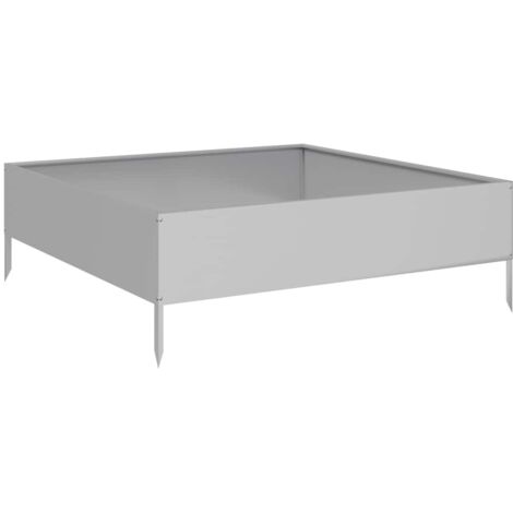 Hochbeet 100x100x33,5 cm Verzinkter Stahl vidaXL