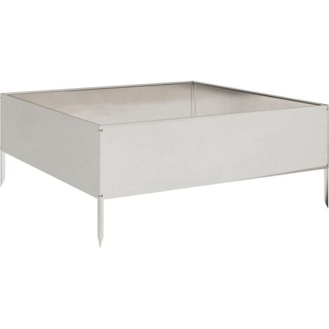 vidaXL Hochbeet 100x100x25 cm Edelstahl