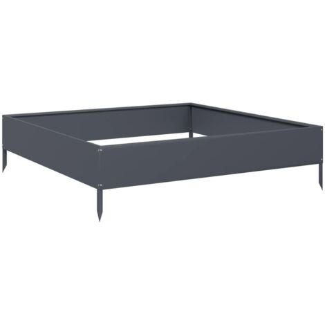 Hochbeet Anthrazit 100x100x26 cm Stahl vidaXL