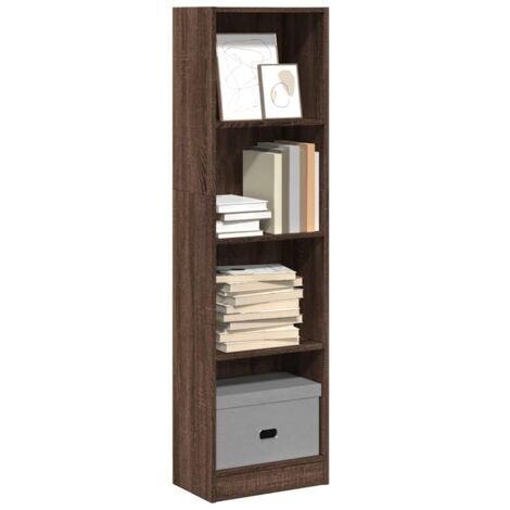 vidaXL Bücherregal Braun Eichen-Optik 40x24x143 cm Holzwerkstoff