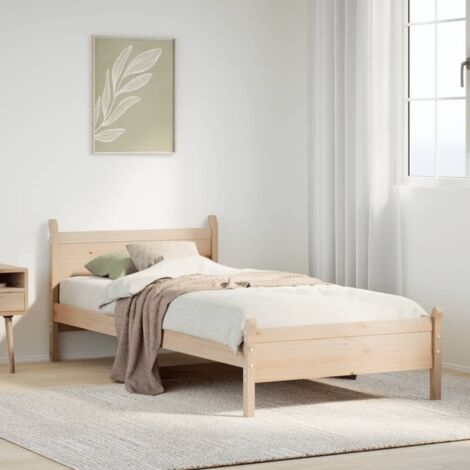 Massivholzbett ohne Matratze 75x190 cm Kiefernholz vidaXL (1/5)