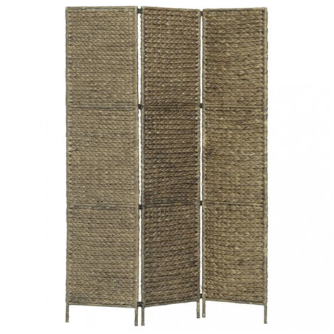3-teiliger Paravent Braun 116×160 cm Wasserhyazinthe vidaXL