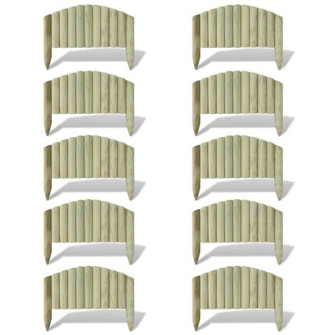 Rasenkanten 10 Stk. Holz 55 cm