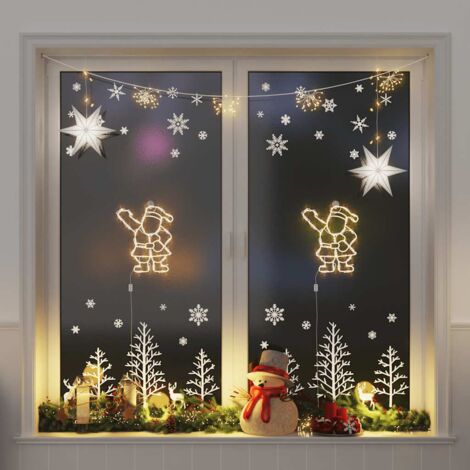 Weihnachtsbeleuchtung Weihnachtsmann-Silhouette 2 Stk. 35 LEDs vidaXL (1/5)