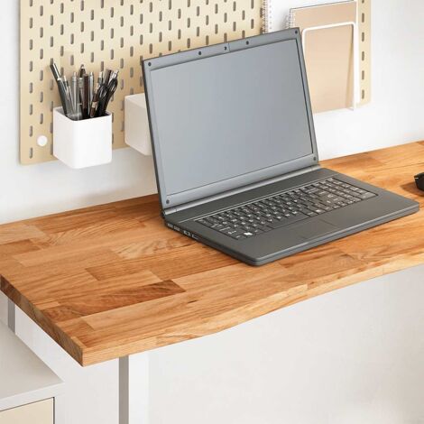 VidaXL Schreibtischplatte Aus Massiv-Eiche – 160x50x2,5 Cm, Unbehandelt, Vielseitig Einsetzbar – Für Büro & Küche