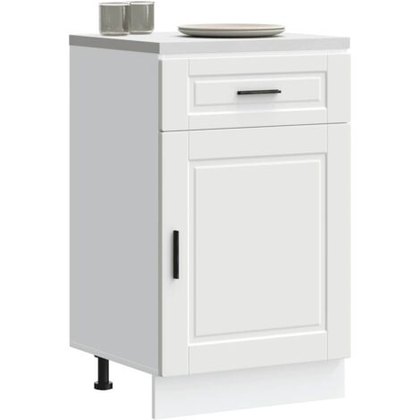vidaXL Kitchen Base Cabinet "Porto" White Engineered Wood