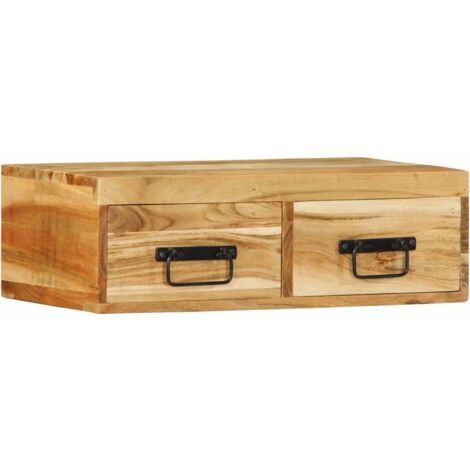 TV-Wandschrank 60x30x19 cm Massivholz Akazie vidaXL (1/5)