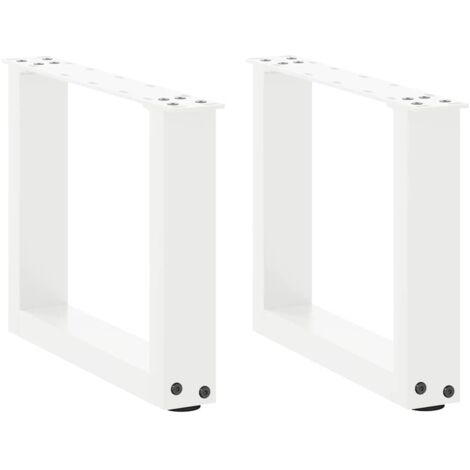 Couchtischbeine U-Form 2 Stk. Weiß 40x(30-31) cm Stahl vidaXL