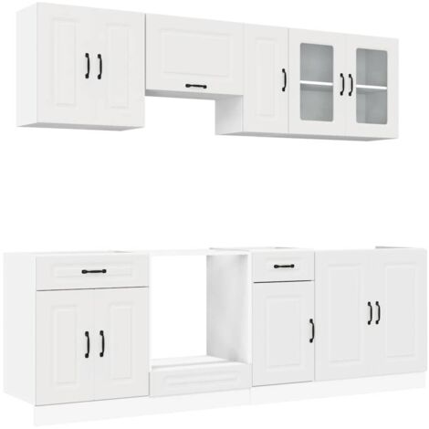 8-tlg. Küchenschrank-Set Kalmar Weiß Holzwerkstoff vidaXL (1/5)