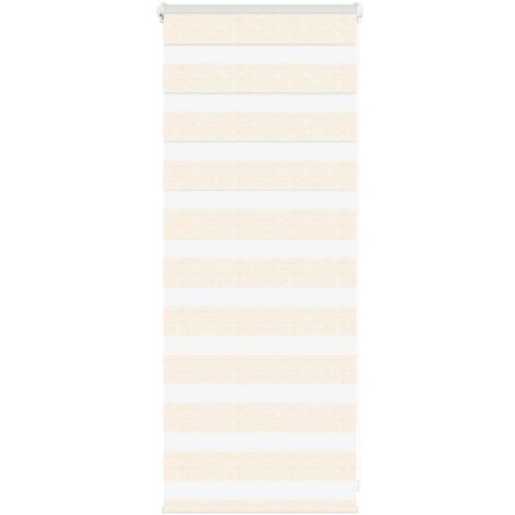 Doppelrollo Marmorbeige 55x100 cm Stoffbreite 50,9 cm Polyester vidaXL
