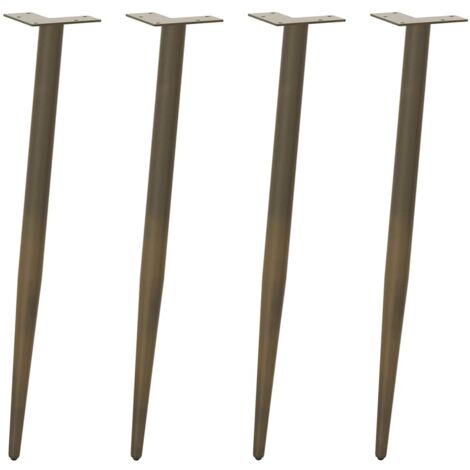 Konsolentisch Beine Konische Form 4 Stück Naturstahl 72-73cm Stahl vidaXL
