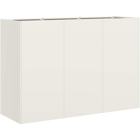 Pflanzkübel Weiß 120x40x80 cm Kaltgewalzter Stahl vidaXL