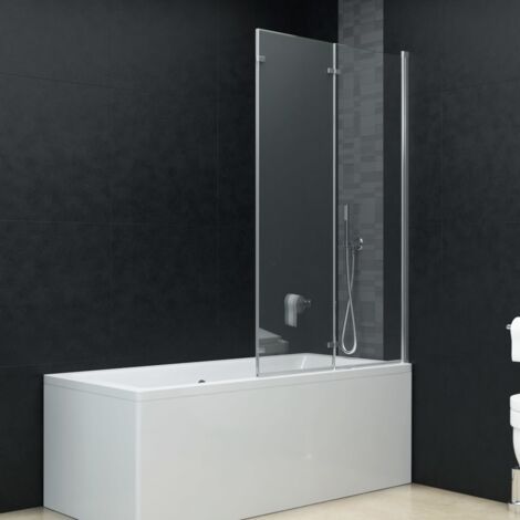 Faltbare Duschkabine 3 Paneele ESG 130 x 138 cm vidaXL