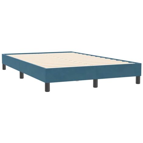 Boxspringbett ohne Matratze Dunkelblau 120x210 cm Samt vidaXL