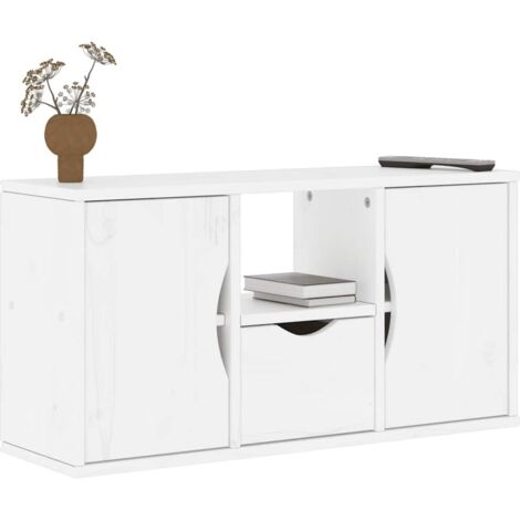 TV-Schrank mit Schublade Weiß 79x24x40 cm Massivholz Kiefer vidaXL