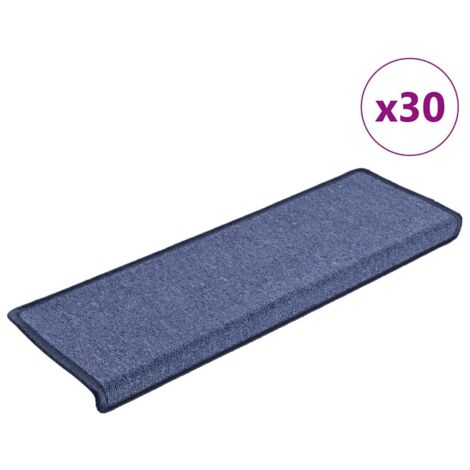 Stufenmatten 30 Stk. 65x21x4 cm Blau Rechteckiger Rand vidaXL