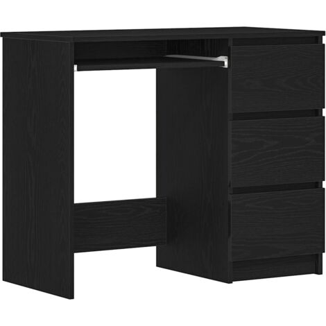 Schreibtisch Schwarz Eichen-Optik 90x45x76 cm Holzwerkstoff vidaXL