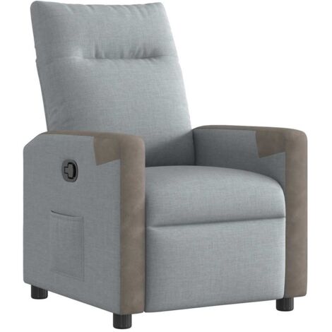 Relaxsessel Hellgrau Stoff vidaXL