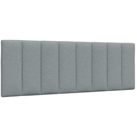 Kopfteil-Kissen "Hanko" Hellgrau 120 cm Stoff vidaXL