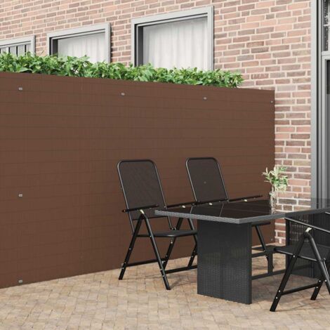 Gartenzaun Doppelseitig Braun 1,8x5 m PVC vidaXL411055